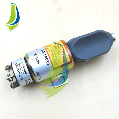 3864274 Fuel Stop Solenoid Valve 24V For R140LC-7 R210LC7 Excavator